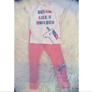 Unicorn pajamas multicolor! Super cute for toddler girl 2T